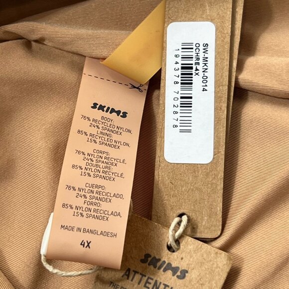 SKIMS Swim One Shoulder Monokini Ochre Womens 4X - Picture 9 of 12